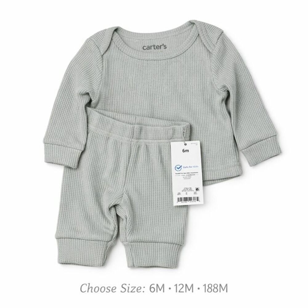 Carter’s waffle‑knit baby lounge set 18M